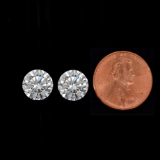 Lab Grown Diamond Round 3.5mm Matching Pairs Approximately 0.33 Carat