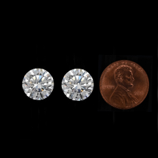 Lab Grown Diamond Round 4.5mm Matching Pairs Approximately 0.70 Carat