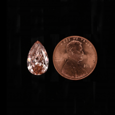 Lab Grown Pink Diamond Pear Shape 9.10x5.43x3.07mm Single Piece Approximately 1.01 Carat