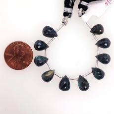 Labradorite Brioletts Shape 10x7mm Drilled Beads 10 Pieces