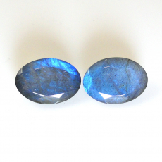 Labradorite Cut Oval 14X10MM Matched Pair Approximately 10 Carat