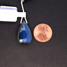 Labradorite Drop Almond Shape 24x15mm Drilled Bead Single Pendant Piece