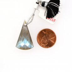 Labradorite Drop conical Shape 28x17mm Drilled Bead single piece