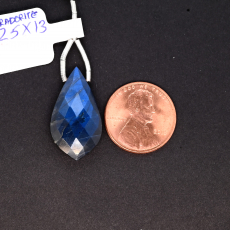 Labradorite Drop Leaf Shape 25x13mm Drilled Bead Single Pendant Piece