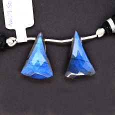 Labradorite Drops Conical Shape 25X16mm Drilled Bead Matching Pair