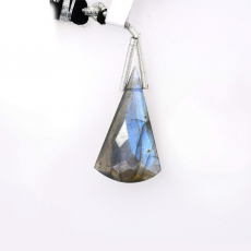 Labradorite Drops Conical Shape 28x15mm Drilled Bead Single Piece