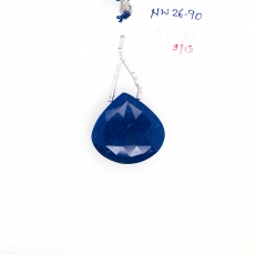 Lapis Drop Heart Shape 23mm Drilled Bead Single Pendant Piece
