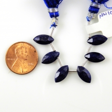 Lapis Drops Marquise Shape 12X6MM Drilled Beads 6 Pieces