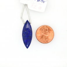 Lapis Drops Marquise Shape 30x10mm Drilled Bead Single Piece