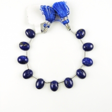 Lapis Drops Oval 10x8mm Drilled Beads 11 Pieces Line