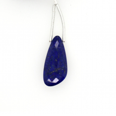 Lapis Drops Wing Shape 30x14mm Drilled Bead Single Piece