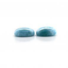 Larimar Cab Oval 14X10X4mm  Matching Pair Approximately 10 Carat.