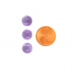 Lavender Amethyst Cab Round 10mm Approximately 10 Carat.