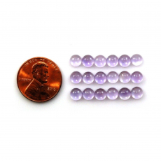 Lavender Amethyst Cab Round 5mm Approximately 9 Carat