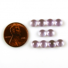 Lavender Amethyst Cab Round 6mm Approximately 8 Carat.