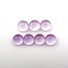Lavender Amethyst Cab Round 7mm Approximately 9 Carat.
