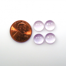 Lavender Amethyst Cab Round 9mm Approximately 10 Carat.
