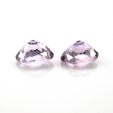 Lavender Amethyst Oval 12X10mm Matching Pair Approximately 7 Carat.