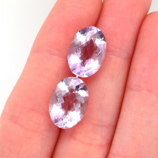 Lavender Amethyst Oval 14x10mm Matched Pair  Approx 11 Carat
