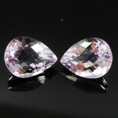 Lavender Amethyst Pear Shape 12X9mm Matching Pair Approximately 6 Carat.
