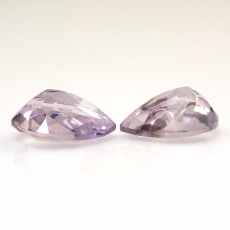 Lavender Amethyst Pear Shape 14x10mm Matched Pair Approximately 9 Carat
