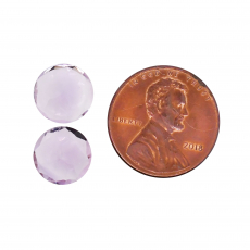 Lavender Amethyst Round 10mm Matching Pair Approximately 6.35 Carat