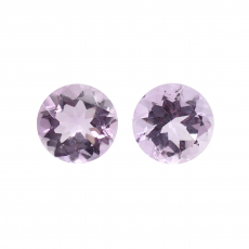 Lavender Amethyst Round 10mm Matching Pair Approximately 6.35 Carat