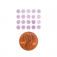 Lavender Color Chalcedony Cab Round 4mm Approximately 5.75 Carat