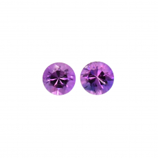 Lavender Purple Untreated Sapphire Round 4.2mm Matching Pair 0.70 Carat