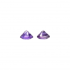 Lavender Purple Untreated Sapphire Round 4mm Matching Pair 0.67 Carat