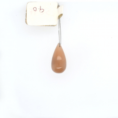 Light Peach Moonstone Drop Briolette Shape 18x9mm Drilled Bead Single Pendant Piece