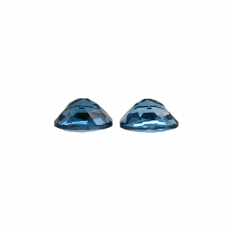 London Blue Topaz Oval 9x7mm Matching Pair Approximately 4 Carat
