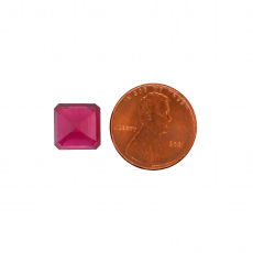 Madagascar Ruby Emerald Square 10mm Single Piece Approximately 7.35 Carat