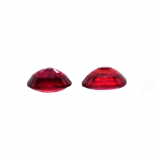 Madagascar Ruby Oval 9x7mm Matching Pair Approximately 4.90 Carat