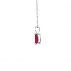 Madagascar Ruby Pear Shape 1.78 Carat Pendant in 14K White Gold (Chain Not Included)
