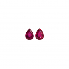 Madagascar Ruby Pear shape 8X6mm Matching Pair Approximately 3 Carat