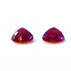 Madagascar Ruby Round 7mm Matching Pair Approximately 3.30 Carat