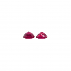 Madagascar Ruby Round 9mm Matching Pair Approximately 7.47 Carat
