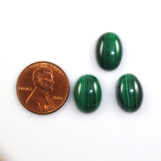 Malachite Cabs Oval 14x10MM Approximately 23 Carat