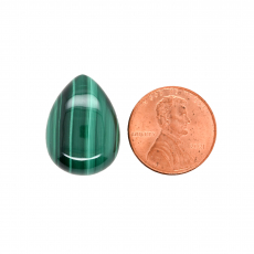 Malachite Cabs Pear Shape 22x16MM Approximately 21 Carat