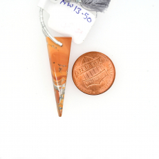 Malinga Jasper Drop Trillion Shape 35x11mm Drilled Bead Single Pendant Piece