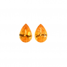 Mandarin Garnet Pear Shape 6x4mm Matching Pair Approximately 1.00 Carat