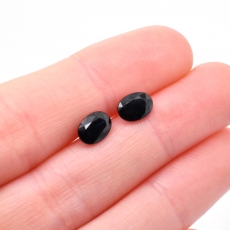 Midnight Blue Thai Sapphire Oval 7x5mm Matching Pair Approximately 2.35 Carat