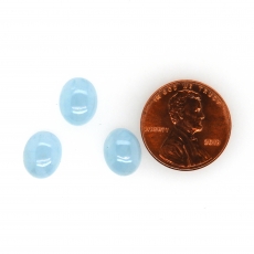 Milky Aquamarine Cabs Oval 10x8mm Approximately 8 Carat