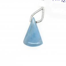Milky Aquamarine Drop Conical Shape 23x15mm Drilled Bead Single Pendant Piece
