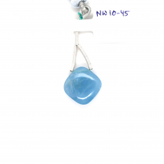 Milky Aquamarine Drop Cushion Shape 16X16mm Drilled Bead Single Pendant Piece