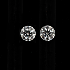Moissanite Round 4.5mm Matching Pair Approximately .60 Carat