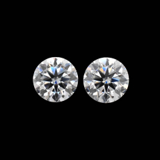 Moissanite Round 6mm Matching Pair Approximately 1.45 Carat