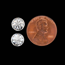 Moissanite Round 8mm Matching Pair Approximately 3.45 Carat