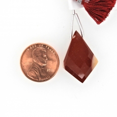 Mookaite Jasper Drop Shield Shape 25x18mm Drilled Bead Single Pendant Piece
